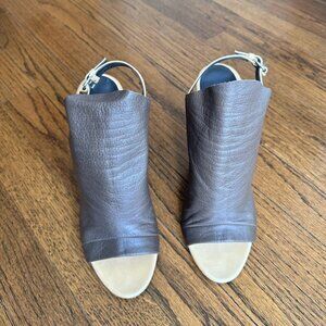 Balenciaga Glove Slingback Sandal, Graphite/Straw, Women's Size 37.5
